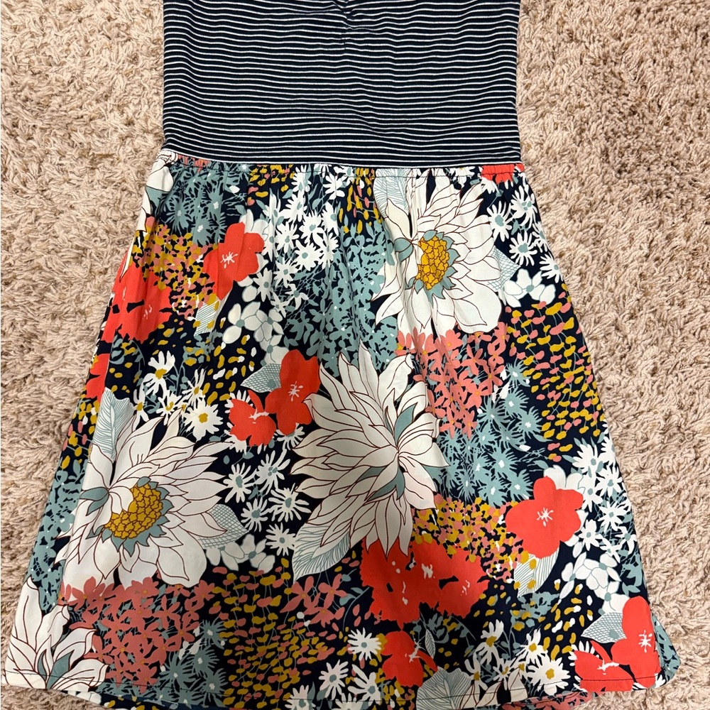 Roxy Strapless Navy & Floral Print Dress